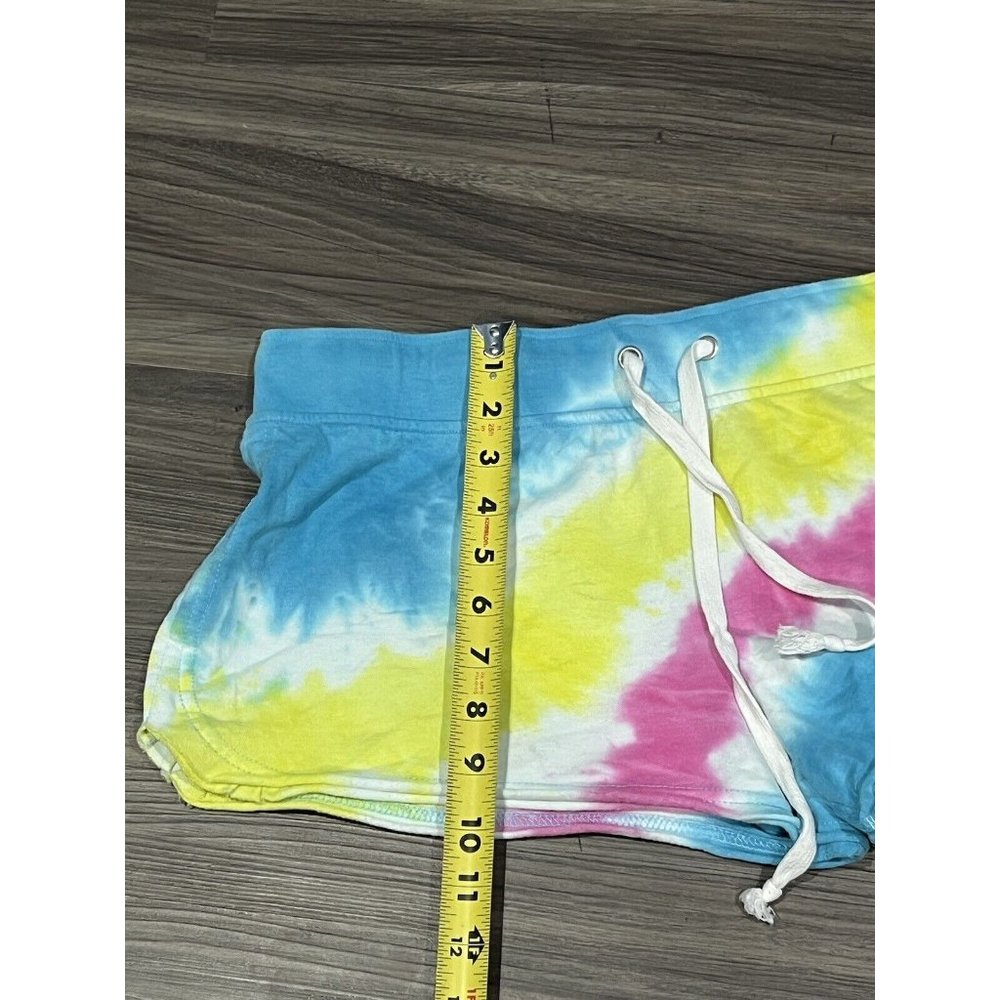 Disney Parks Rainbow Tie Dye Short Mickey Shorts Women Large - Picture 13 of 16